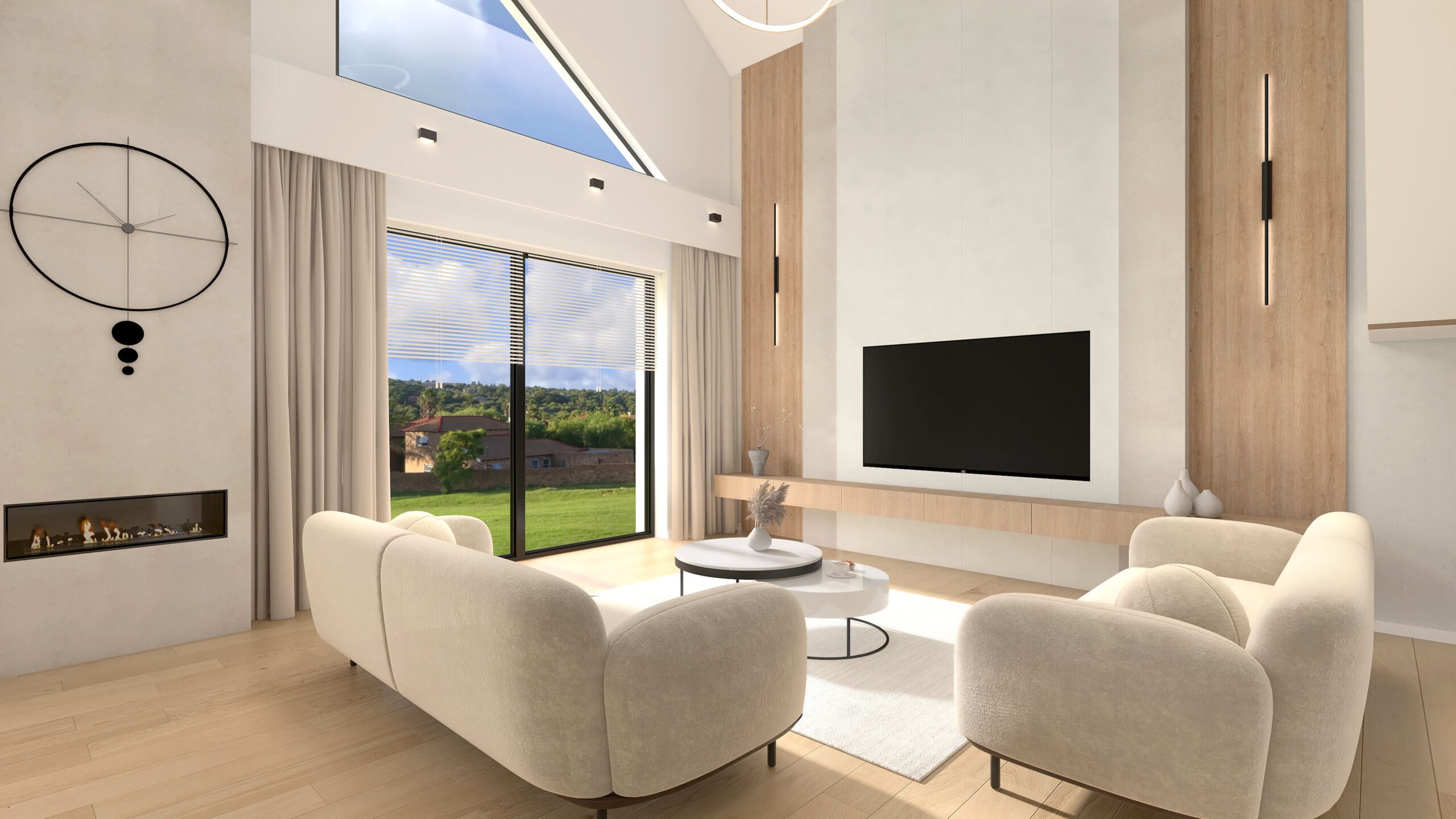 Projekt salonu z tarasem